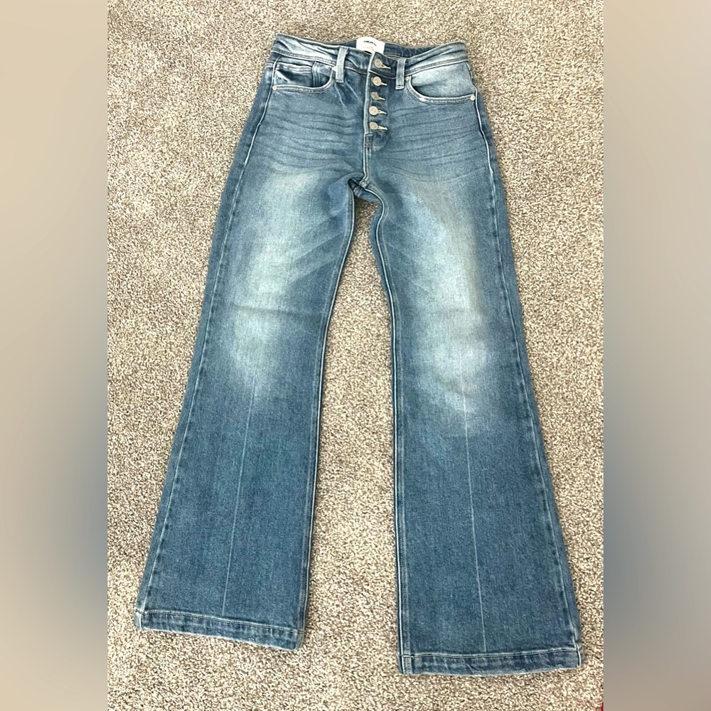 Women's Kancan Wide Leg Blue Jeans Size 1/24